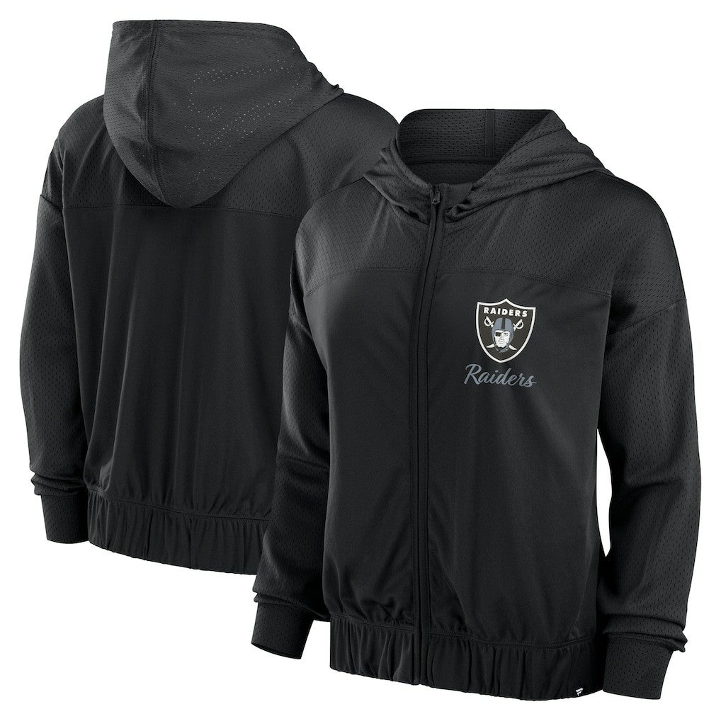 Las Vegas Raiders Women's Script Lock Full-Zip Hoodie Black | Fanatics