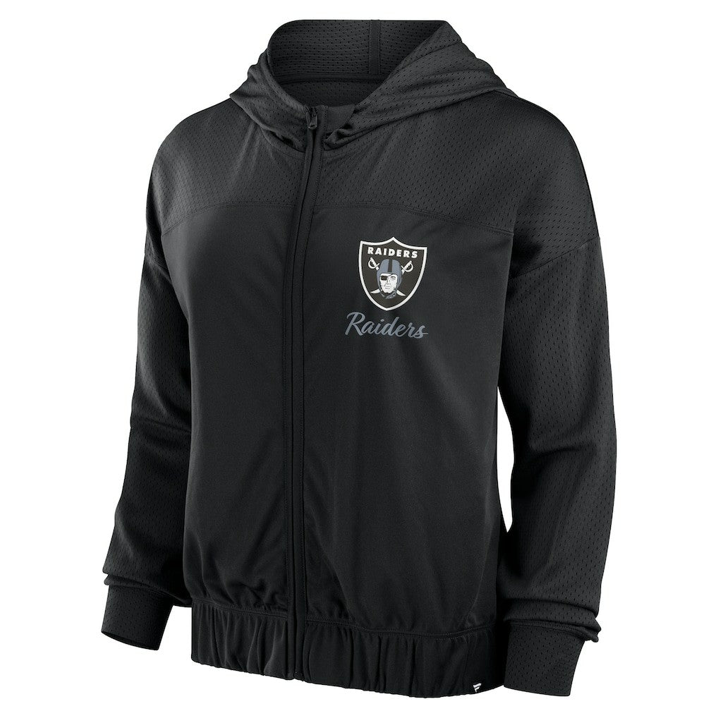 Las Vegas Raiders Women's Script Lock Full-Zip Hoodie Black | Fanatics