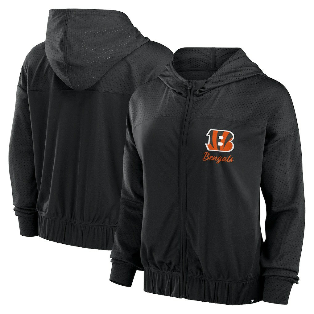 Cincinnati Bengals Women's Script Lock Full-Zip Hoodie Black | Fanatics
