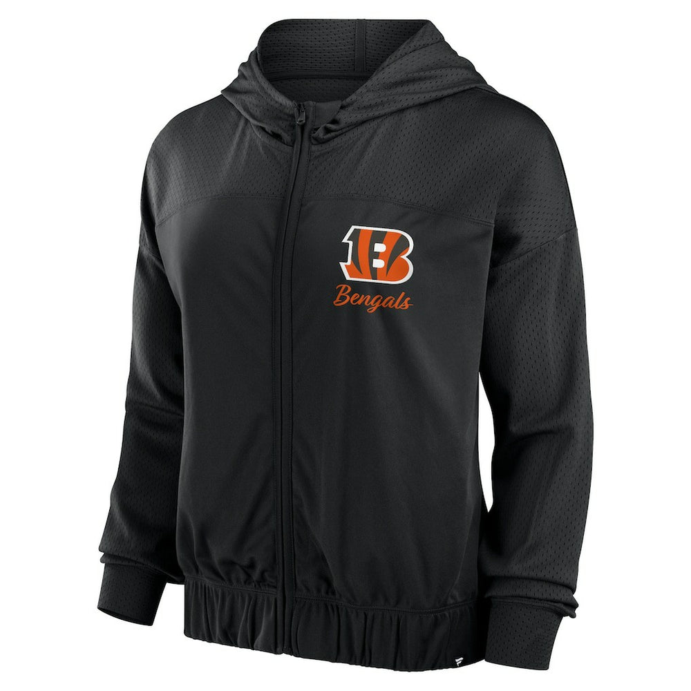 Cincinnati Bengals Women's Script Lock Full-Zip Hoodie Black | Fanatics