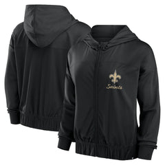 New Orleans Saints Women's Script Lock Full-Zip Hoodie Black | Fanatics