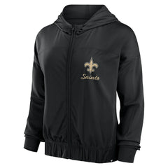 New Orleans Saints Women's Script Lock Full-Zip Hoodie Black | Fanatics
