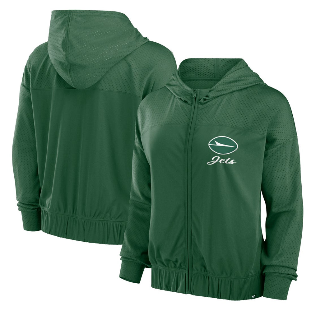 New York Jets Women's Script Lock Full-Zip Hoodie Green | Fanatics