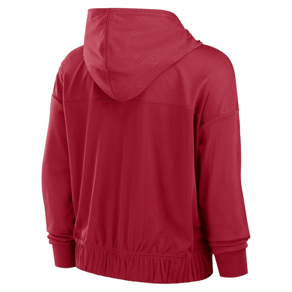 San Francisco 49ers Women's Script Lock Full-Zip Hoodie Scarlet | Fanatics