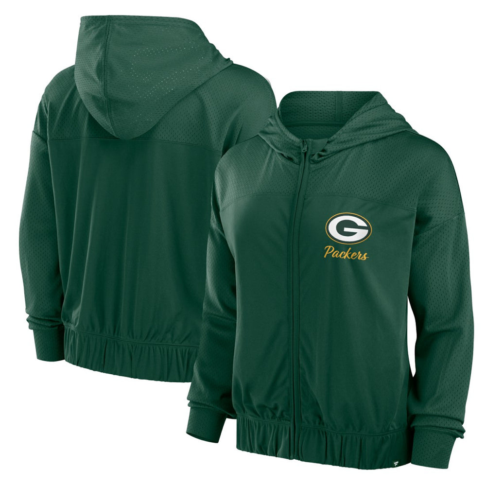 Green Bay Packers Women's Script Lock Full-Zip Hoodie Green | Fanatics