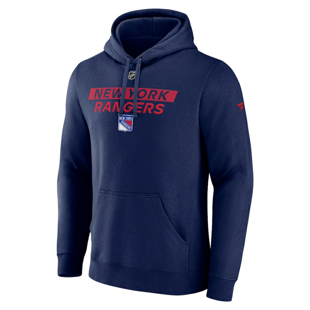 New York Rangers Fanatics Authentic Pro Core Primary Fleece Pullover Hoodie - Navy - NHL