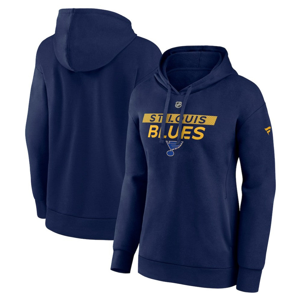 St. Louis Blues Fanatics Women's Authentic Pro Core Primary Fleece Pullover Hoodie - Navy - NHL