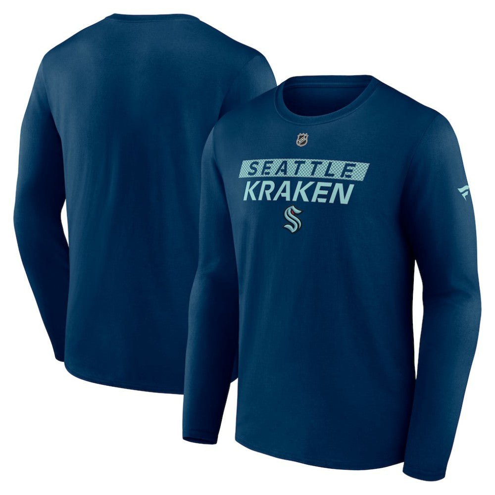 Seattle Kraken Fanatics Authentic Pro Core Primary Long Sleeve T-Shirt - Deep Sea Blue - NHL