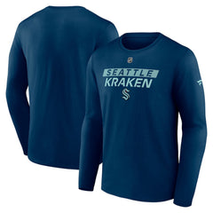 Seattle Kraken Fanatics Authentic Pro Core Primary Long Sleeve T-Shirt - Deep Sea Blue - NHL