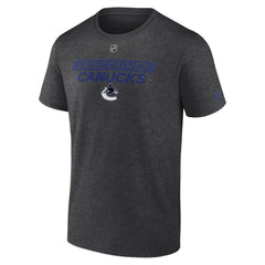 Vancouver Canucks Fanatics Authentic Pro Core Primary T-Shirt - Heather Charcoal - NHL