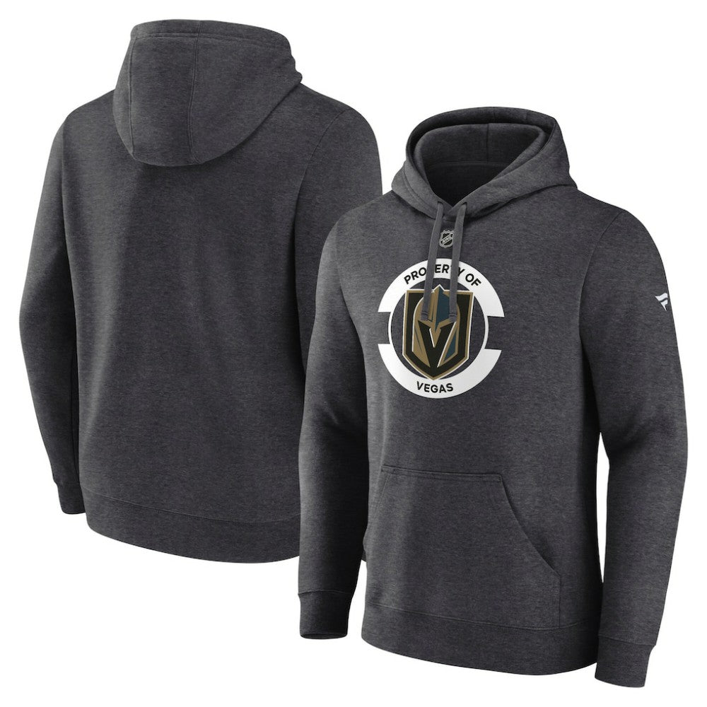 Vegas Golden Knights Fanatics Authentic Pro Core Secondary Fleece Pullover Hoodie - Heather Charcoal - NHL
