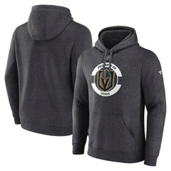 Vegas Golden Knights Fanatics Authentic Pro Core Secondary Fleece Pullover Hoodie - Heather Charcoal - NHL