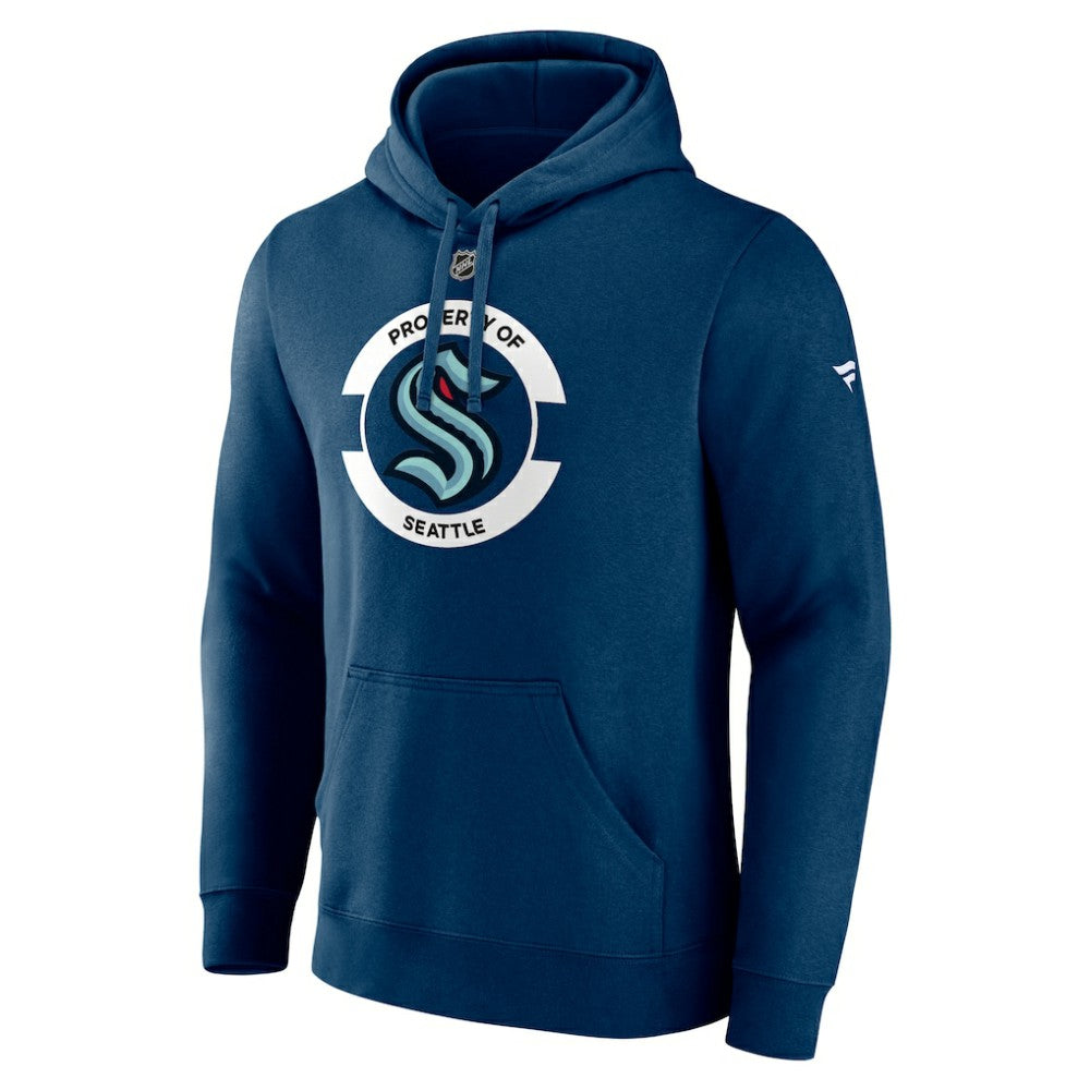 Seattle Kraken Fanatics Authentic Pro Core Secondary Fleece Pullover Hoodie - Deep Sea Blue - NHL