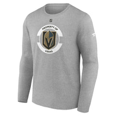 Vegas Golden Knights Fanatics Authentic Pro Core Secondary Long Sleeve T-Shirt - Heather Gray - NHL
