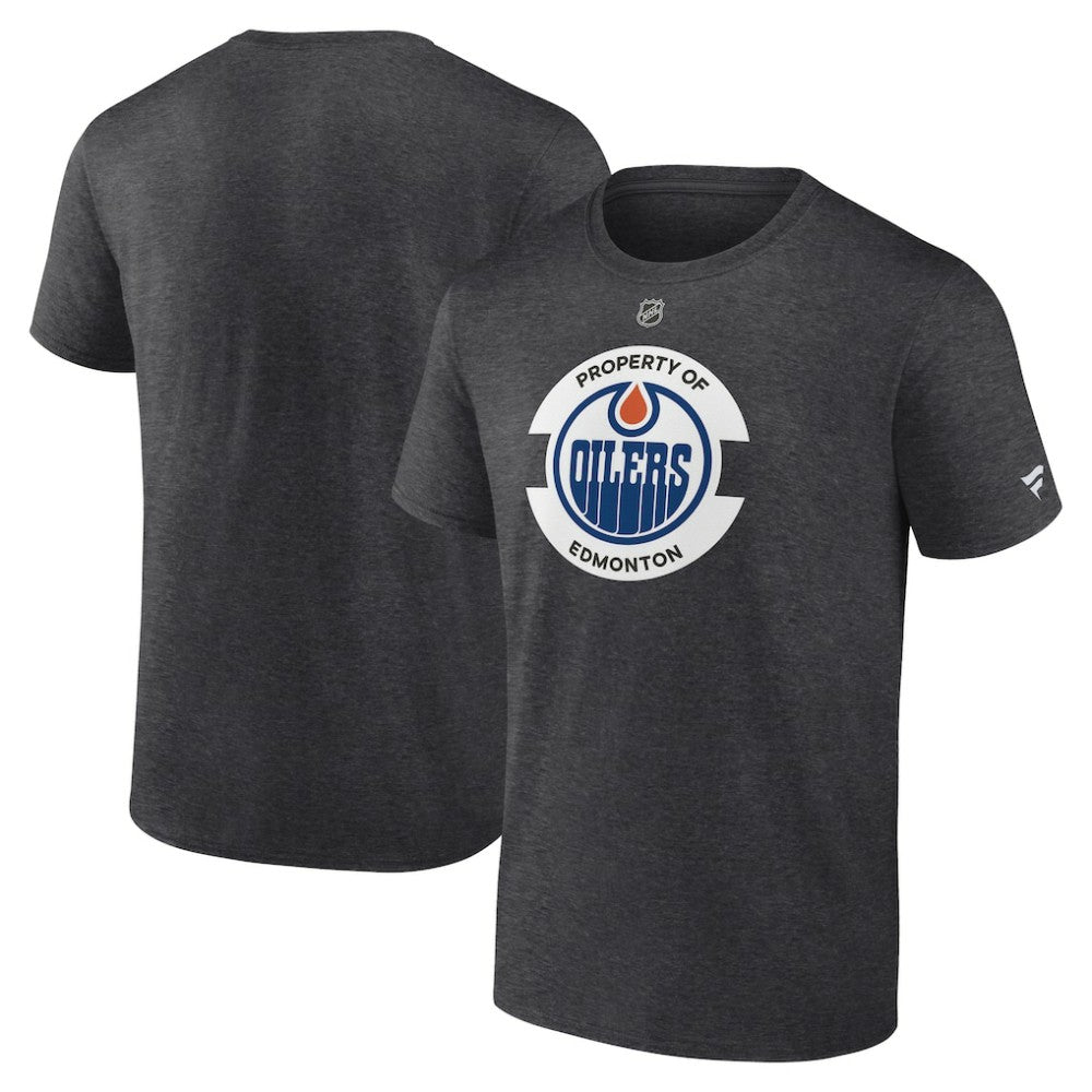 Edmonton Oilers Fanatics Authentic Pro Core Secondary T-Shirt - Heather Charcoal - NHL