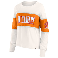 Tampa Bay Buccaneers Women's Antique Block Long Sleeve T-Shirt Cream | Fanatics