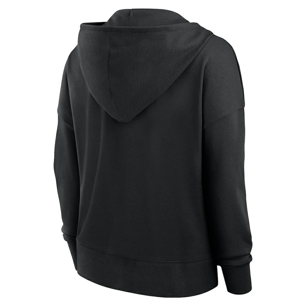 Cincinnati Bengals Women's Blitz Left Lace-Up Pullover Hoodie Black | Fanatics