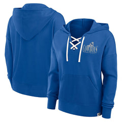 Dallas Cowboys Women's Blitz Left Lace-Up Pullover Hoodie Royal | Fanatics