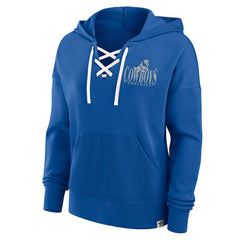 Dallas Cowboys Women's Blitz Left Lace-Up Pullover Hoodie Royal | Fanatics