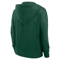 Green Bay Packers Women's Blitz Left Lace-Up Pullover Hoodie Green | Fanatics