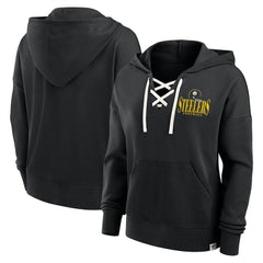 Pittsburgh Steelers Women's Blitz Left Lace-Up Pullover Hoodie Black | Fanatics