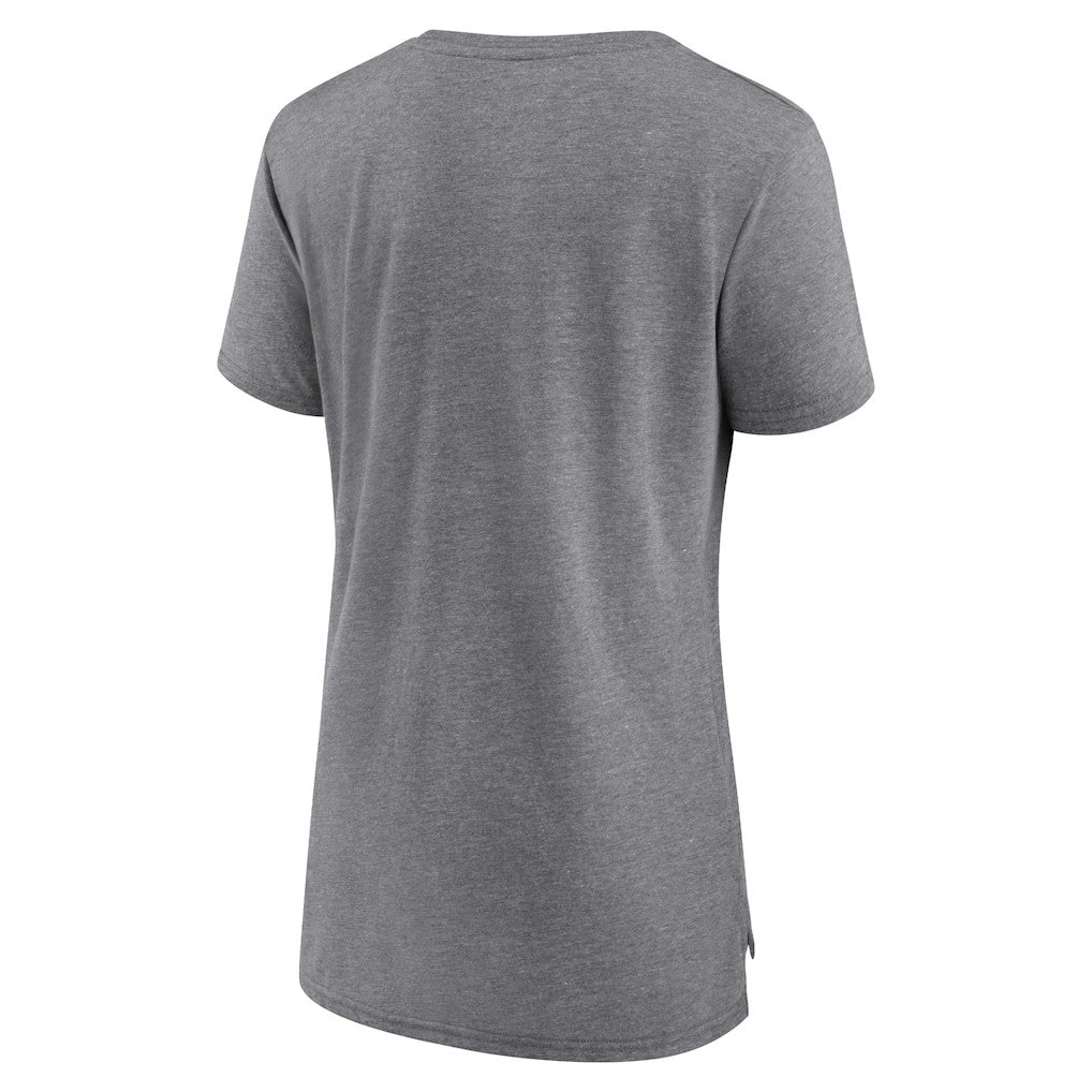 Miami Dolphins Women's Up the Middle Tri-Blend T-Shirt Heather Gray | Fanatics