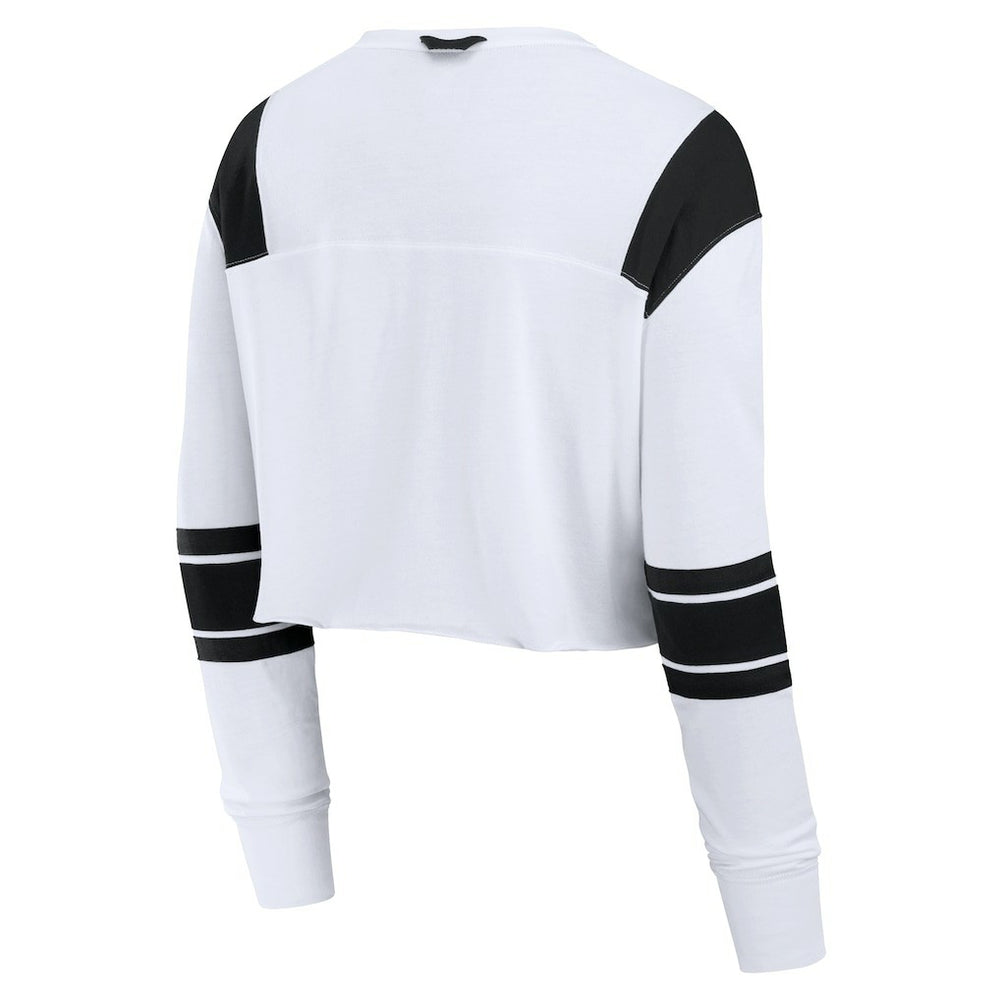 Arizona Cardinals Women's Stretch Cropped Fashion Long Sleeve T-Shirt White | Fanatics