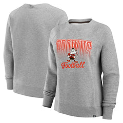 Cleveland Browns Women's Hit Hard Fleece Pullover Sweatshirt Heather Gray | Fanatics