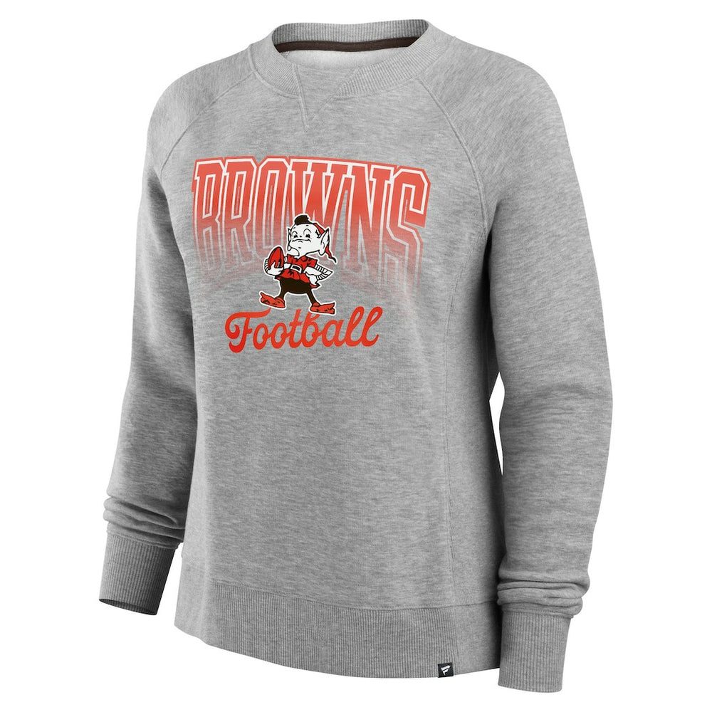 Cleveland Browns Women's Hit Hard Fleece Pullover Sweatshirt Heather Gray | Fanatics