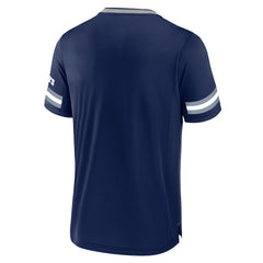 Dallas Cowboys Stripe Stacking V-Neck T-Shirt Navy | Fanatics