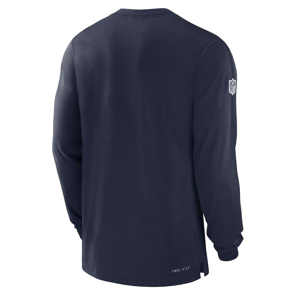 Dallas Cowboys 2024/25 Sideline Player Tri-Blend Performance Long Sleeve T-Shirt Navy | Nike for Sale