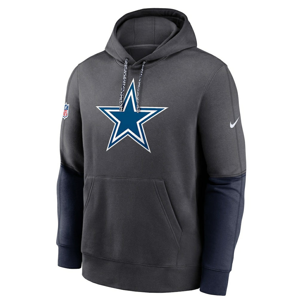 Dallas Cowboys 2024 Sideline Club Pullover Hoodie Charcoal | Nike for Sale