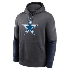 Dallas Cowboys 2024 Sideline Club Pullover Hoodie Charcoal | Nike for Sale