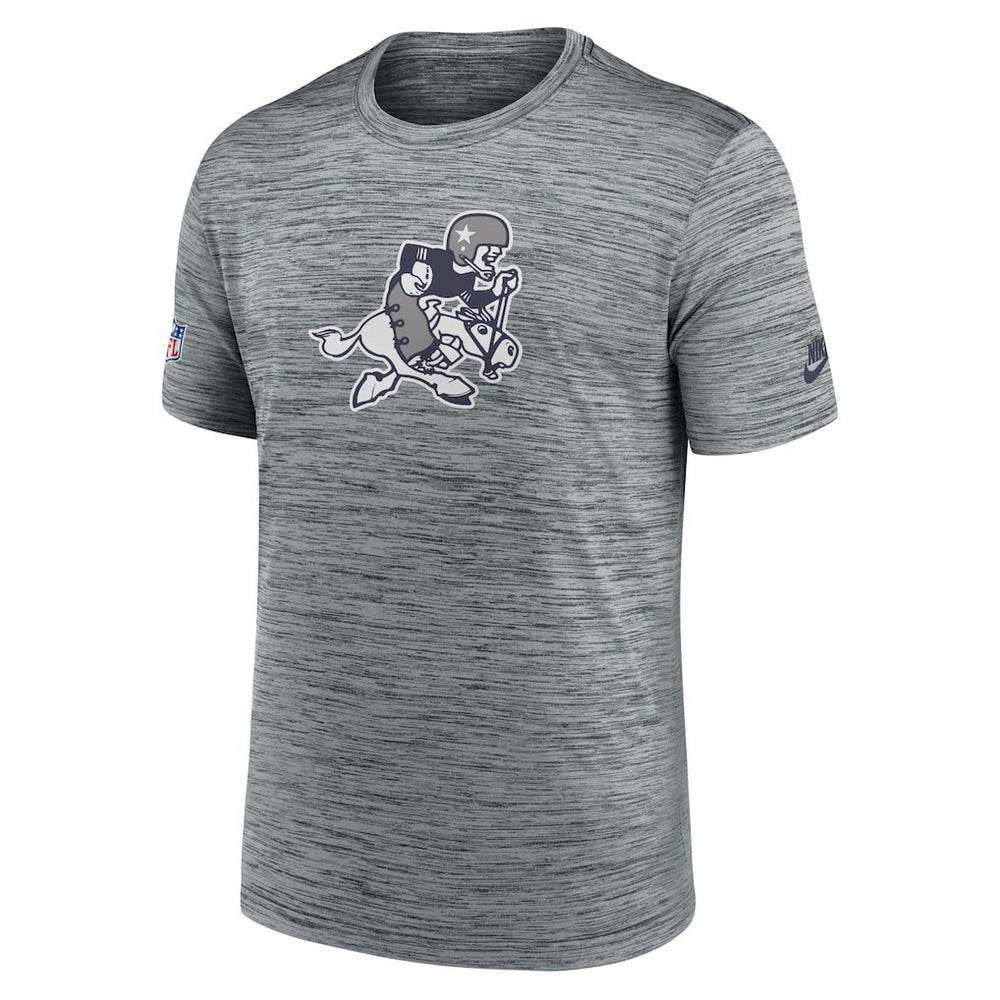 Dallas Cowboys Sideline Velocity Throwback Logo Dri-FIT T-Shirt Gray | Nike for Sale