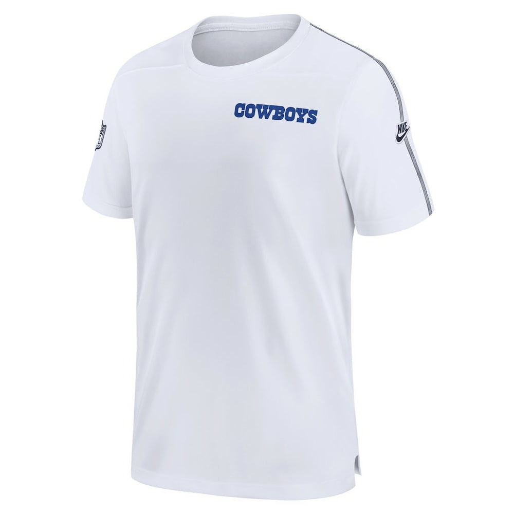 Dallas Cowboys 2024 Sideline Coach UV Performance T-Shirt White | Nike for Sale