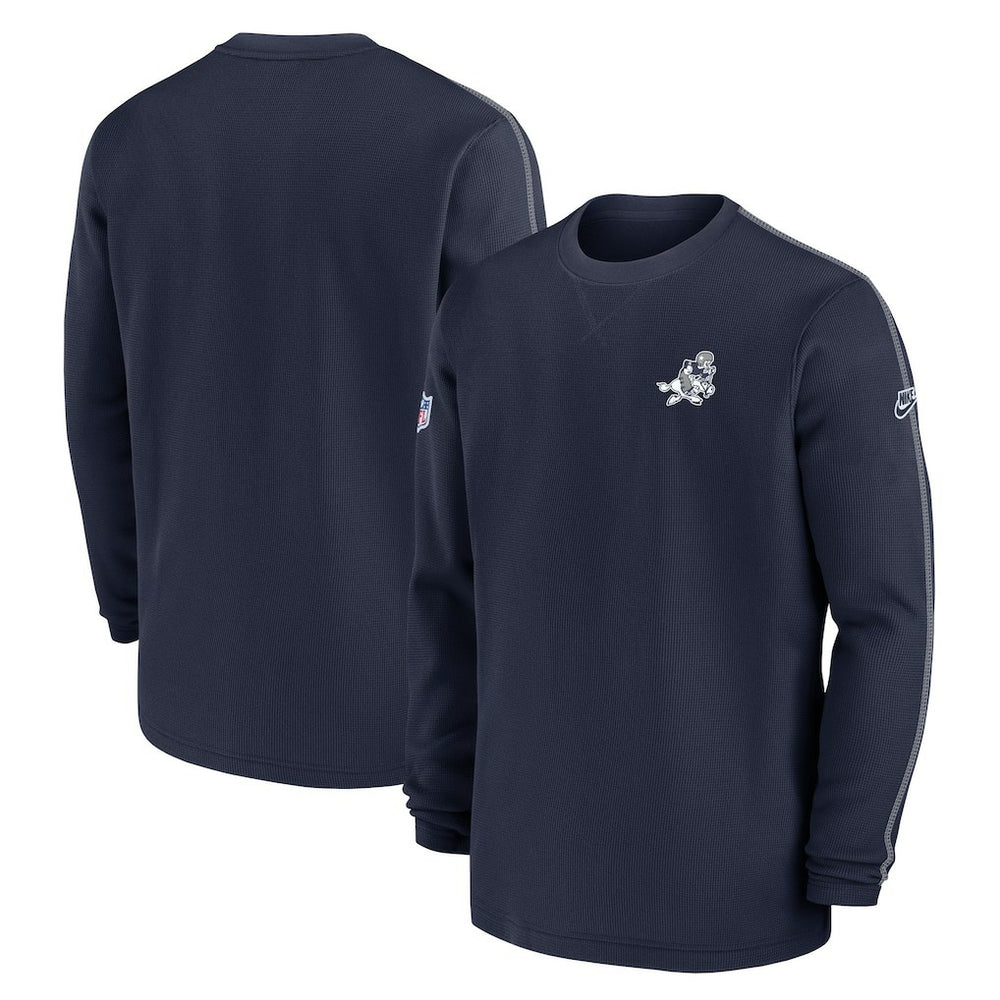 Dallas Cowboys 2024 Sideline Coach Vintage Pullover Sweatshirt Navy | Nike for Sale