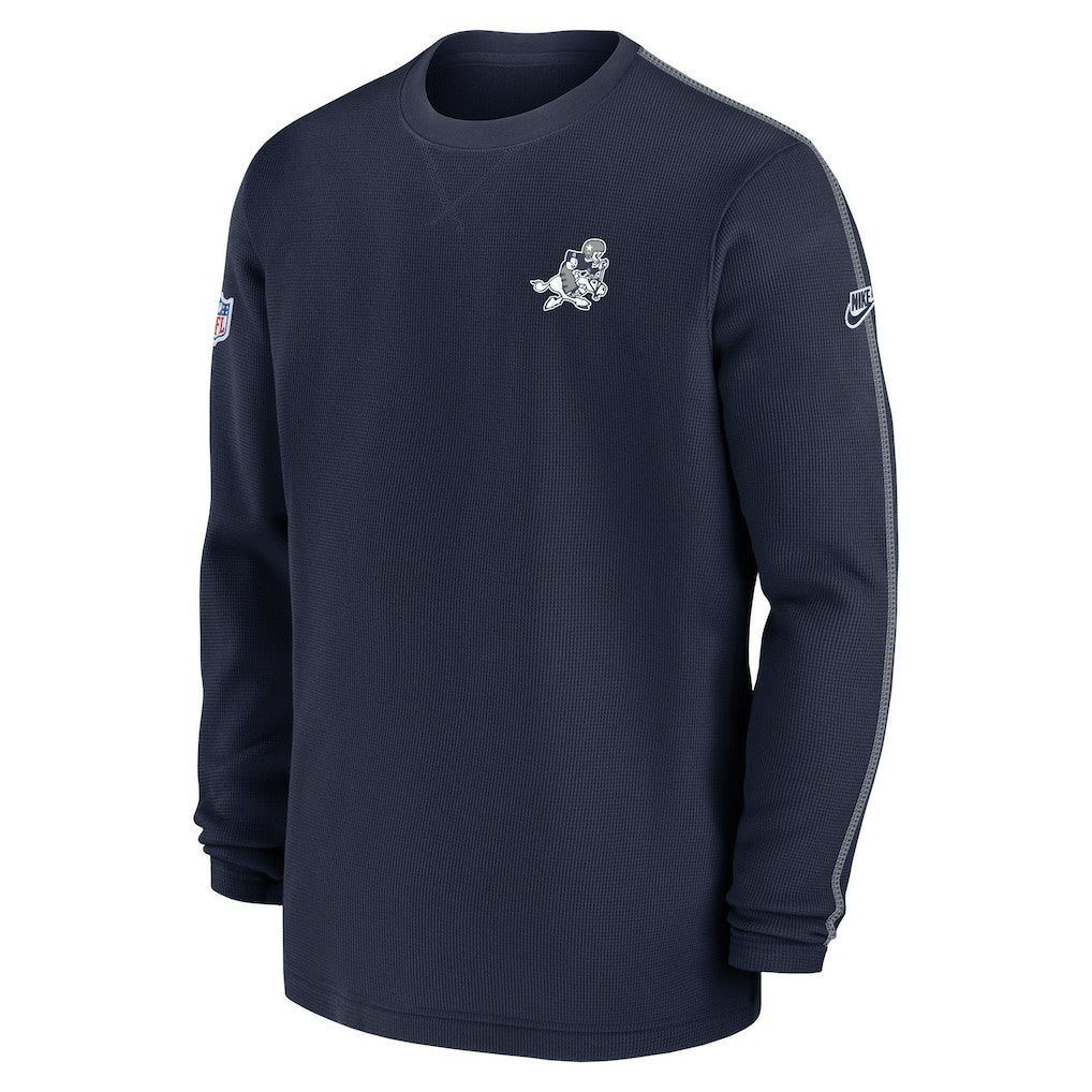 Dallas Cowboys 2024 Sideline Coach Vintage Pullover Sweatshirt Navy | Nike for Sale