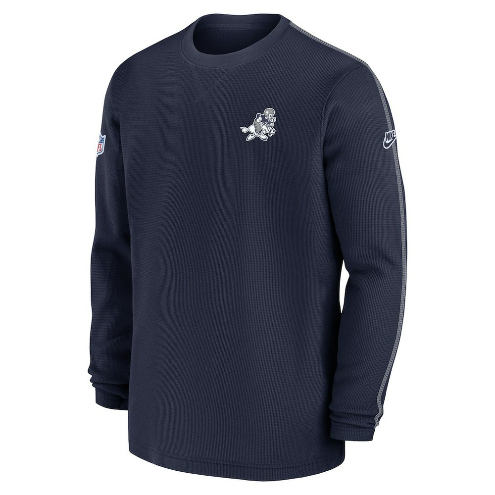 Dallas Cowboys 2024 Sideline Coach Vintage Pullover Sweatshirt Navy | Nike for Sale