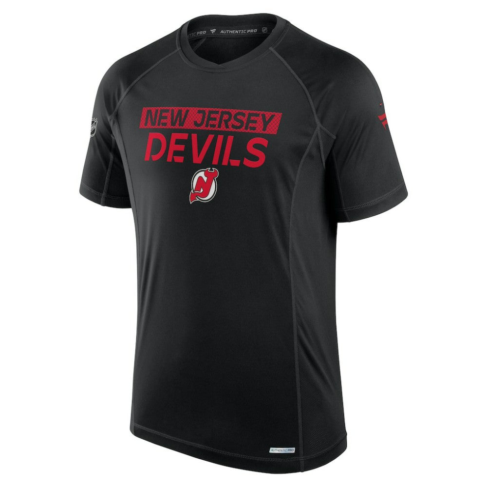 New Jersey Devils Fanatics Authentic Pro Rink Tech T-Shirt - Black - NHL