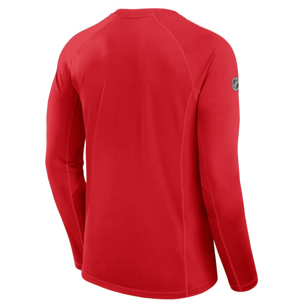 Calgary Flames Fanatics Authentic Pro Rink Tech Long Sleeve T-Shirt - Red - NHL