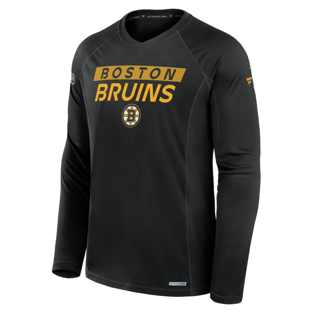 Boston Bruins Fanatics Authentic Pro Rink Tech Long Sleeve T-Shirt - Black - NHL