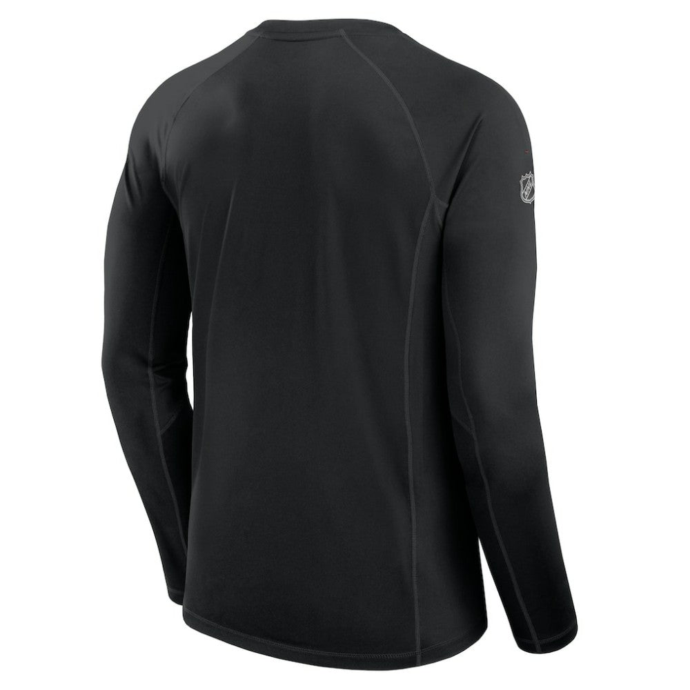 Chicago Blackhawks Fanatics Authentic Pro Rink Tech Long Sleeve T-Shirt - Black - NHL