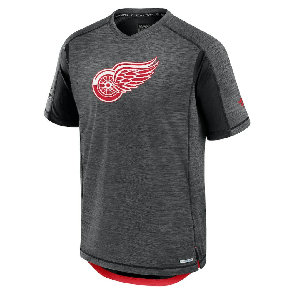 Detroit Red Wings Fanatics Authentic Pro Rink Tech T-Shirt - Black - NHL