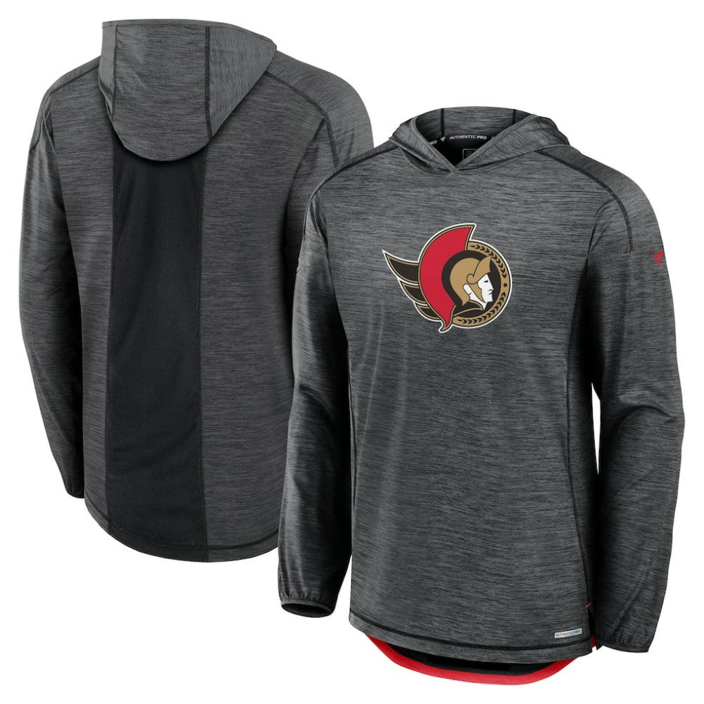 Ottawa Senators Fanatics Authentic Pro Rink Lightweight Pullover Hoodie - Black - NHL