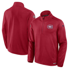 Montreal Canadiens Fanatics Authentic Pro Rink Quarter-Zip Jacket - Red - NHL