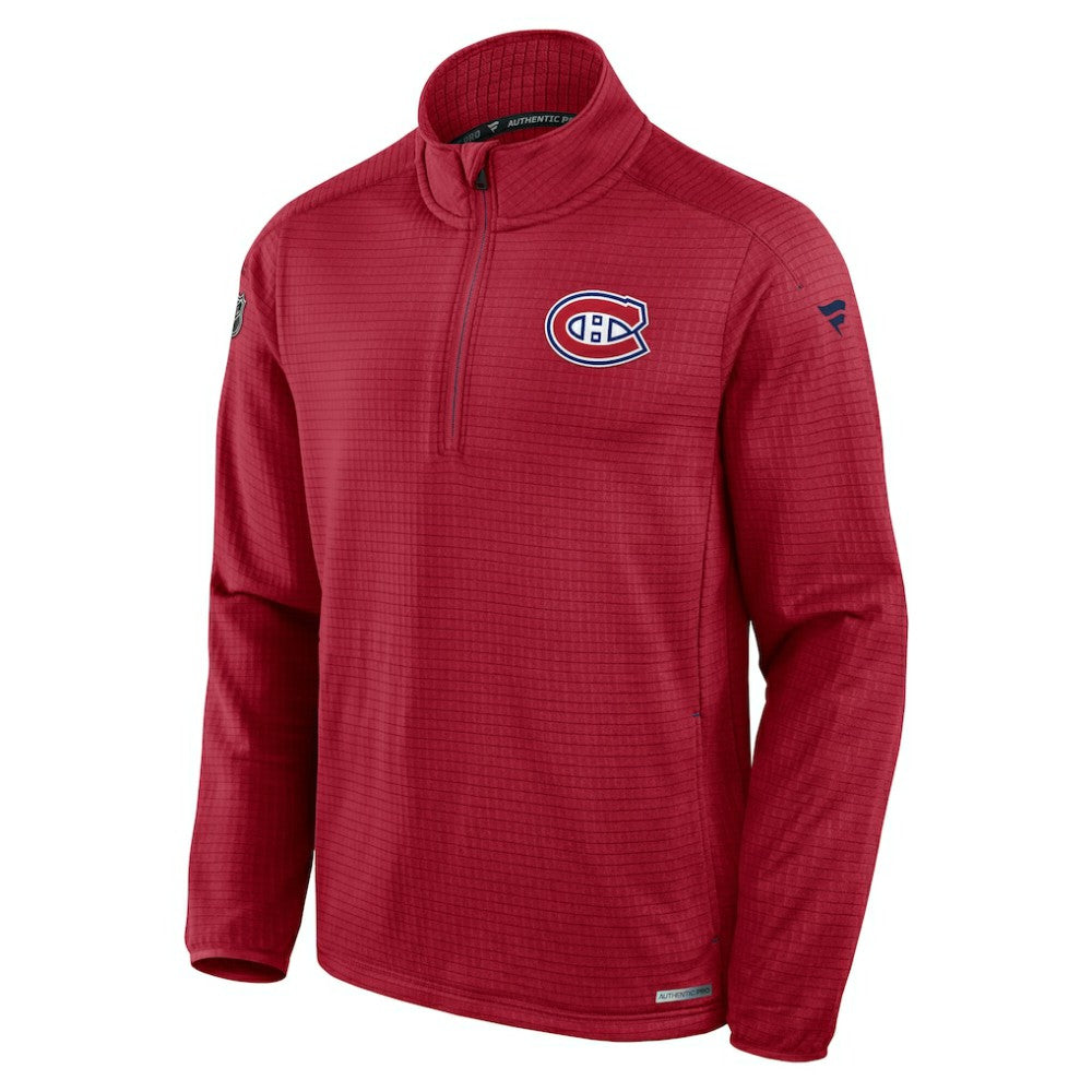 Montreal Canadiens Fanatics Authentic Pro Rink Quarter-Zip Jacket - Red - NHL