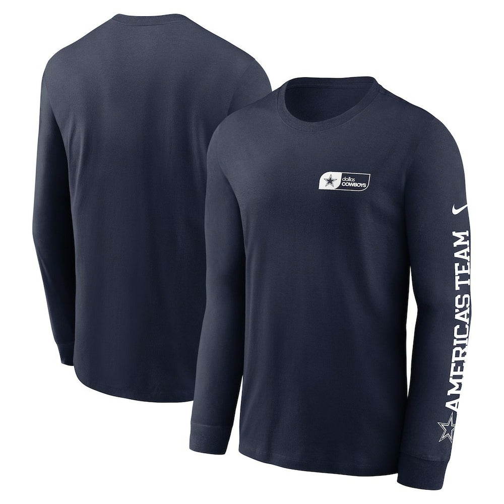Dallas Cowboys America's Team Essential Long Sleeve T-Shirt Navy | Nike for Sale