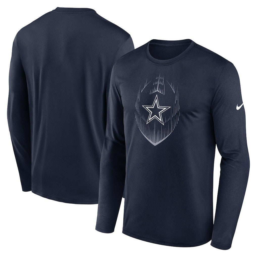 Dallas Cowboys Icon Legend Performance Long Sleeve T-Shirt Navy | Nike for Sale