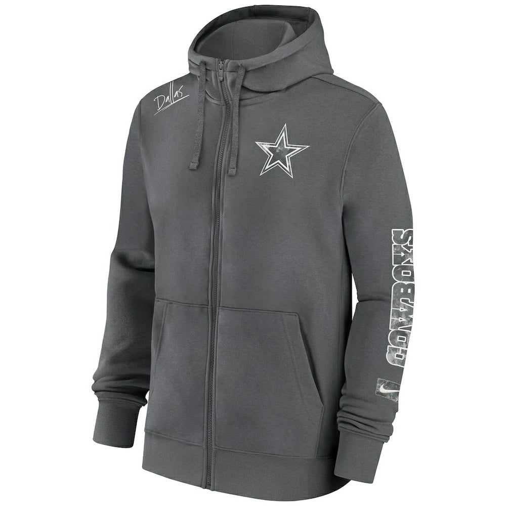 Dallas Cowboys Primetime Club Full-Zip Hoodie Charcoal | Nike for Sale