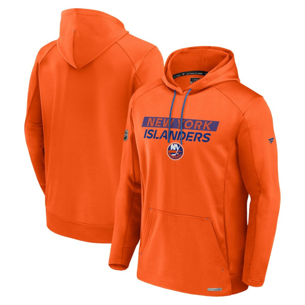 New York Islanders Fanatics Authentic Pro Rink Fleece Pullover Hoodie - Orange - NHL
